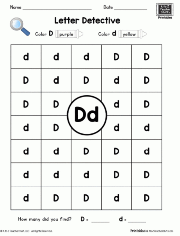Letter D Letter Detective Uppercase  Lowercase Visual