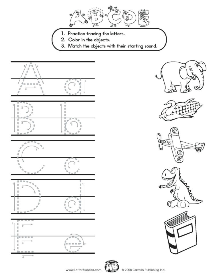 Letter Formation Worksheets For Kindergarten Letter Buddies