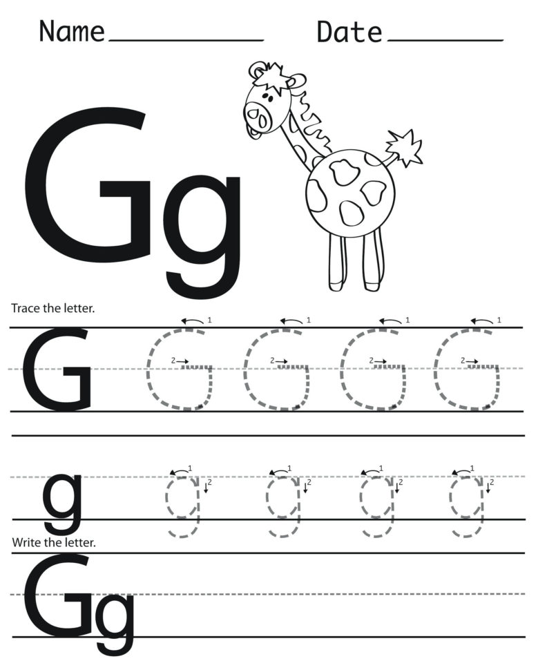 letter g tracing worksheets preschool db excelcom