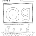 Letter G Coloring Worksheet  Free Kindergarten English