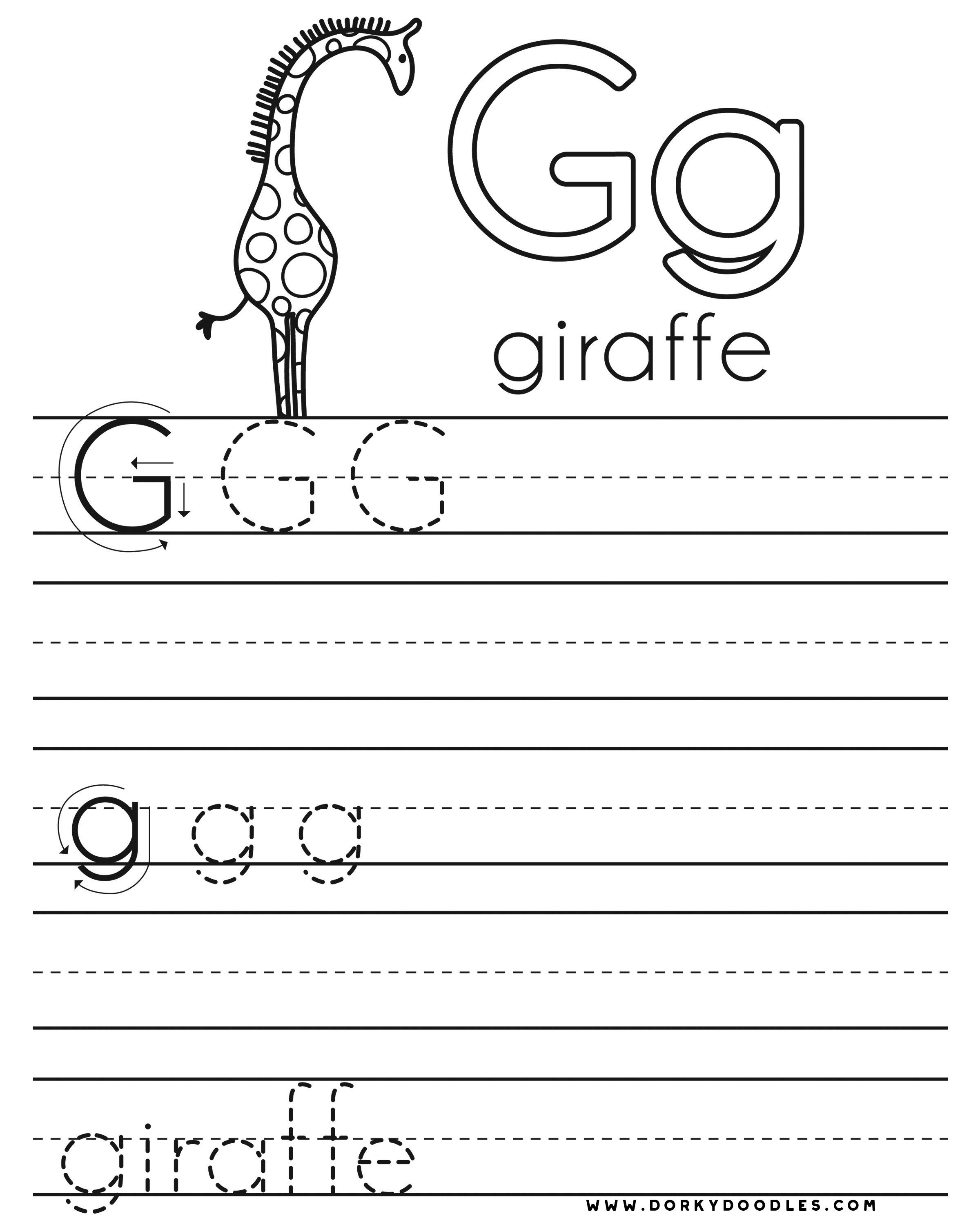 Pin On Pre K Mrs Moffitts Whiteboard Letter G Worksheets Tracing 
