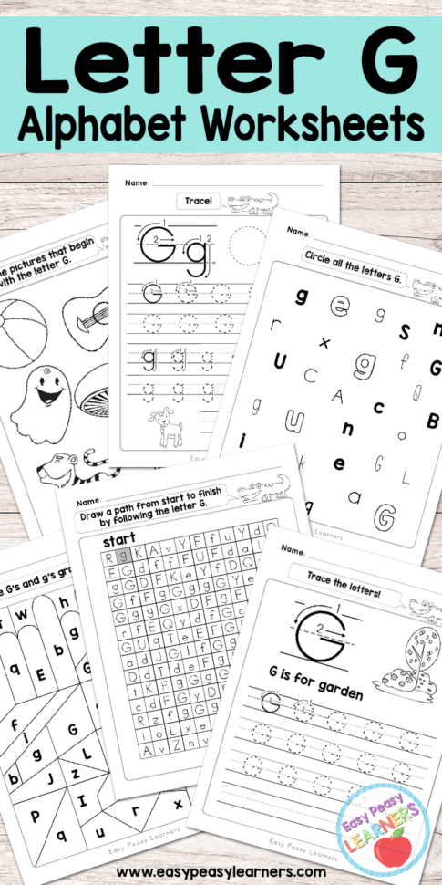 Letter G Worksheets  Alphabet Series  Easy Peasy Learners