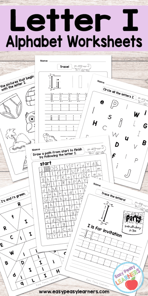 Letter I Worksheets  Alphabet Series  Easy Peasy Learners