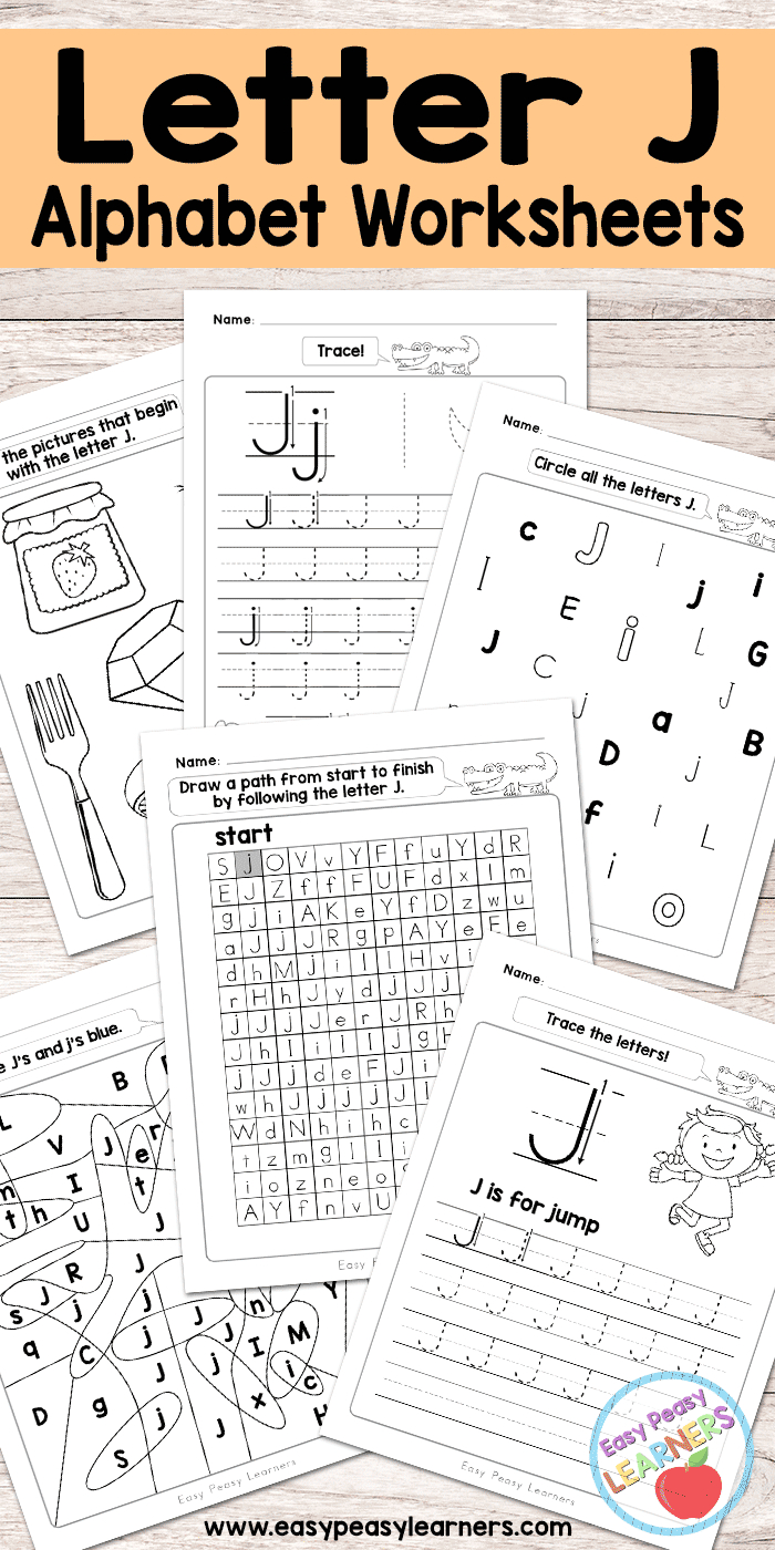 Letter J Worksheets  Alphabet Series  Easy Peasy Learners