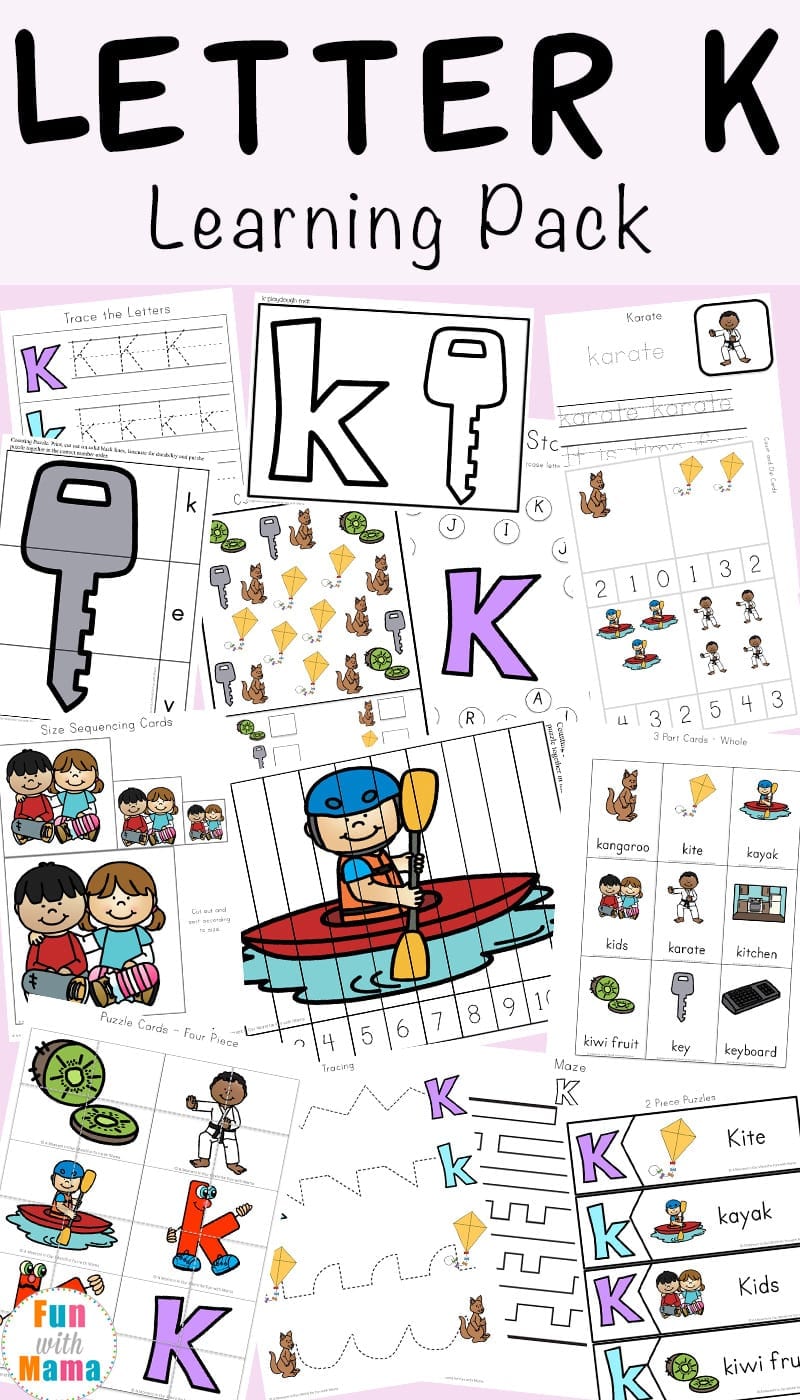 Letter K Worksheets  Fun With Mama