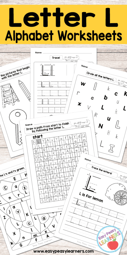 Letter L Worksheets  Alphabet Series  Easy Peasy Learners