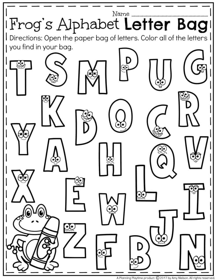 Letter Recognition Worksheets  Planning Playtime
