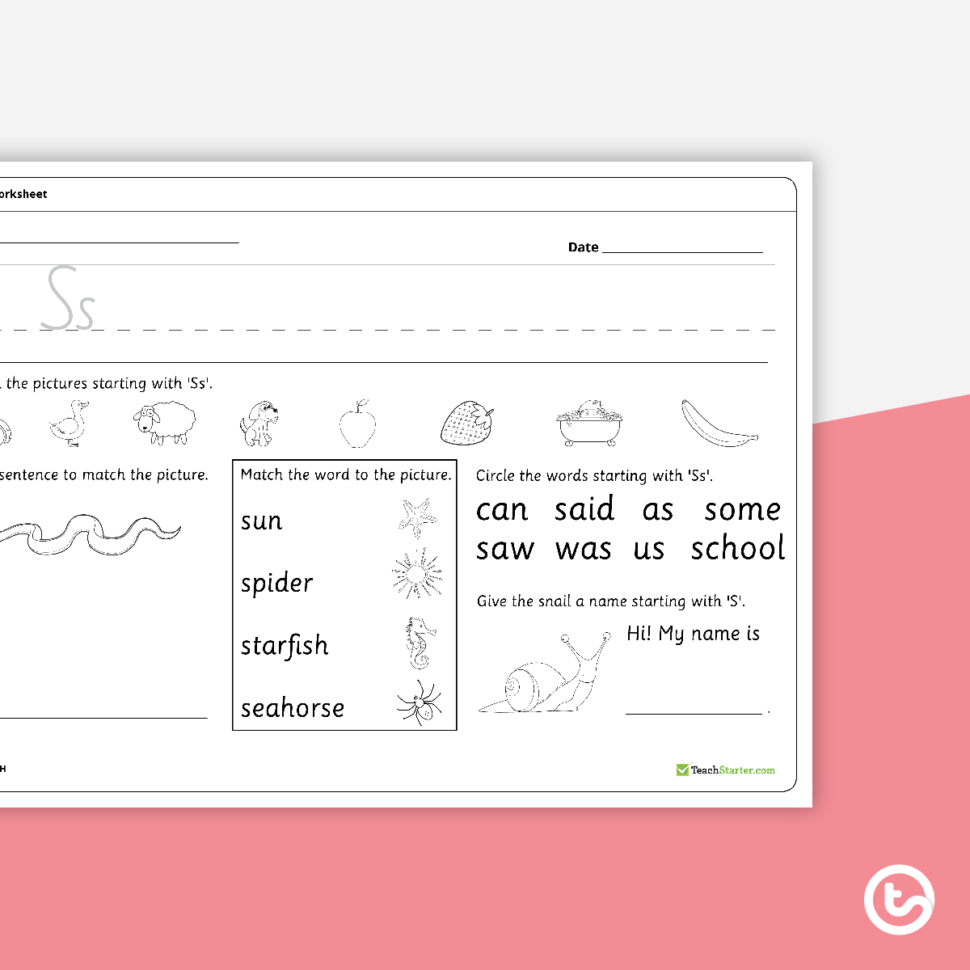 Letter Ss  Alphabet Worksheet Teaching Resource  Teach Starter