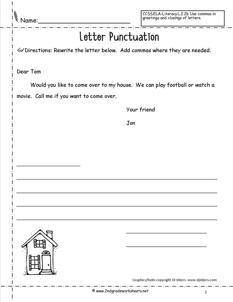 Letters And Parts Of A Letter Worksheet