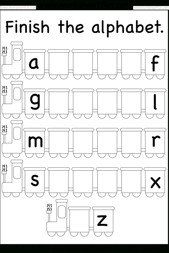 Letters Missing Letters  Free Printable Worksheets