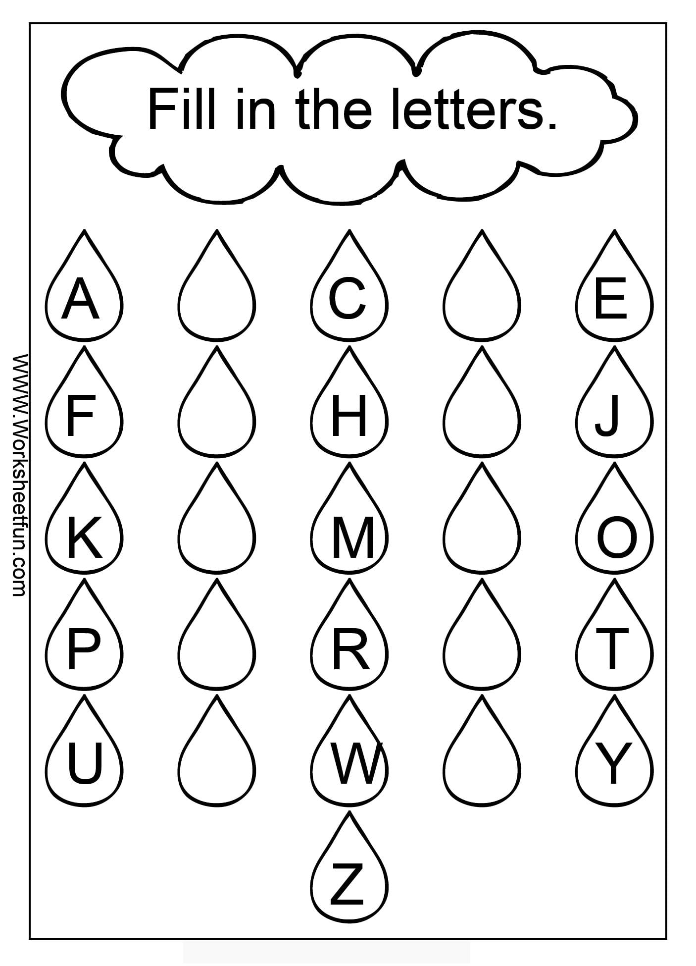 Letters Missing Letters  Free Printable Worksheets