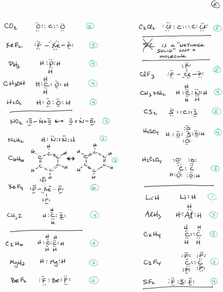 Lewis Structure Worksheet With Answers Algebra Worksheets