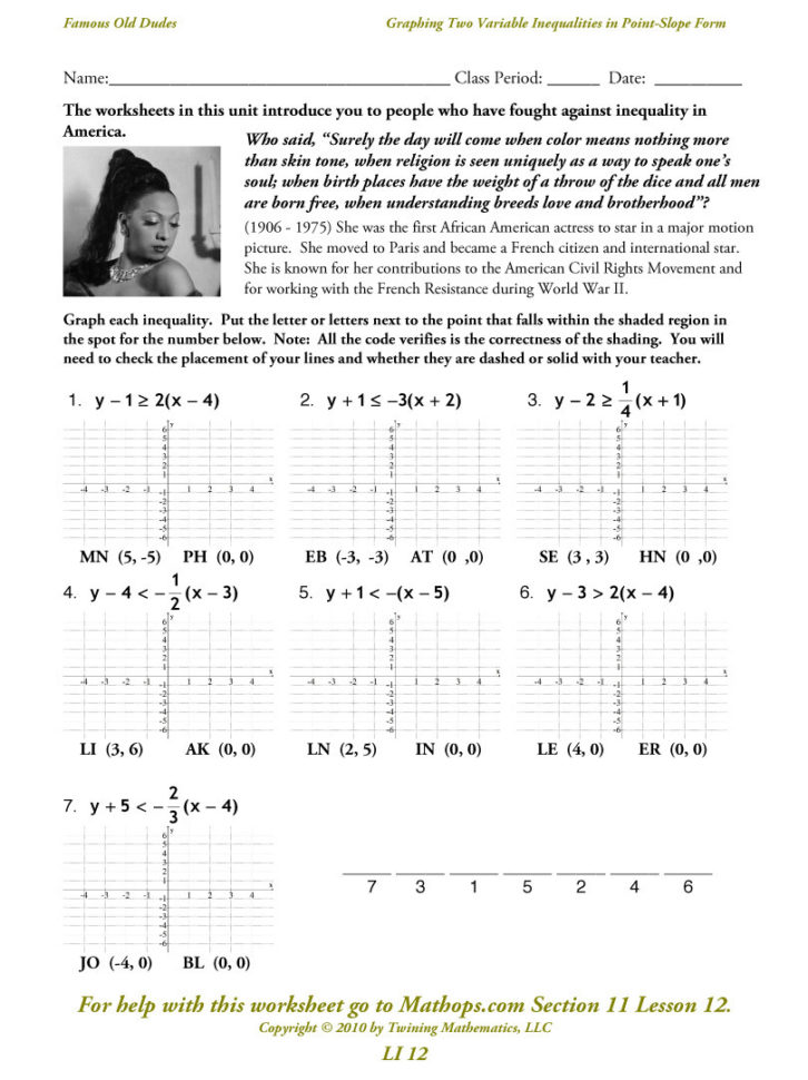 Graphing Inequalities In Two Variables Worksheet — db-excel.com