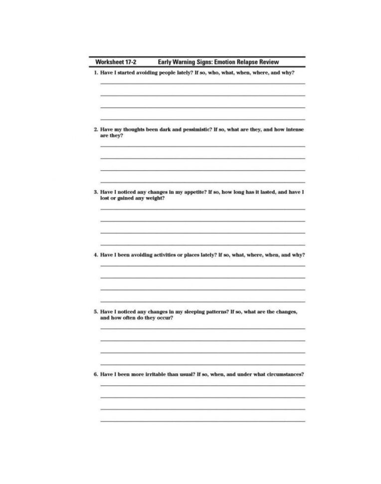 Licsdknths Addiction Recovery Worksheets As Timed