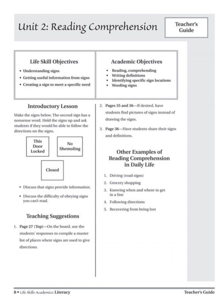 Life Skills Academics Literacy