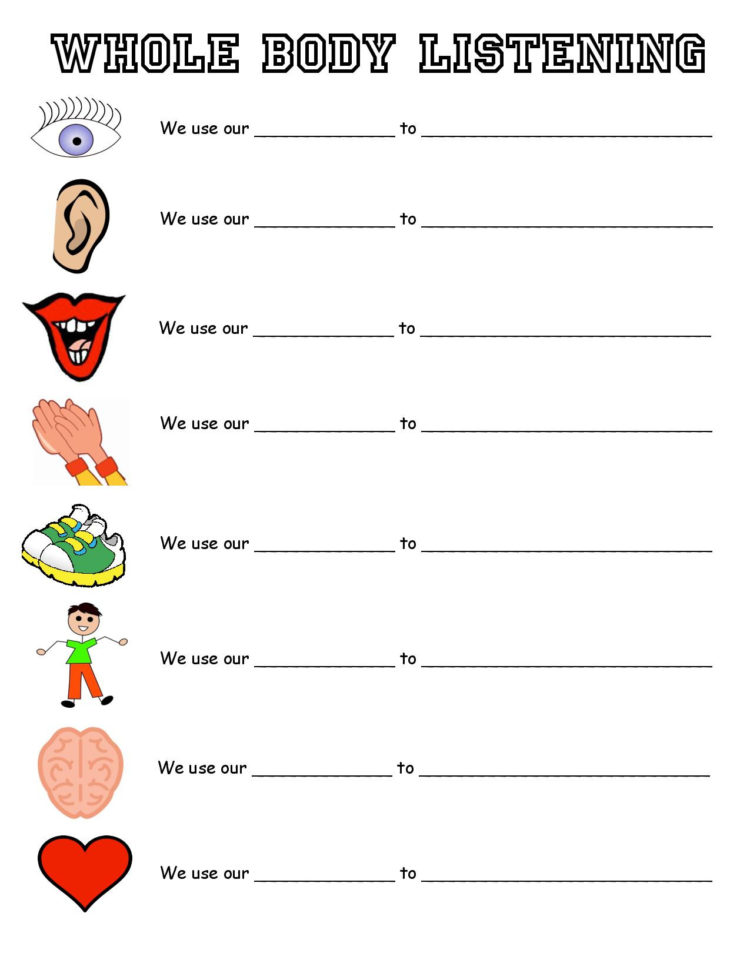 Listening Skills Worksheet For 3Rd4Th Grade  Music City