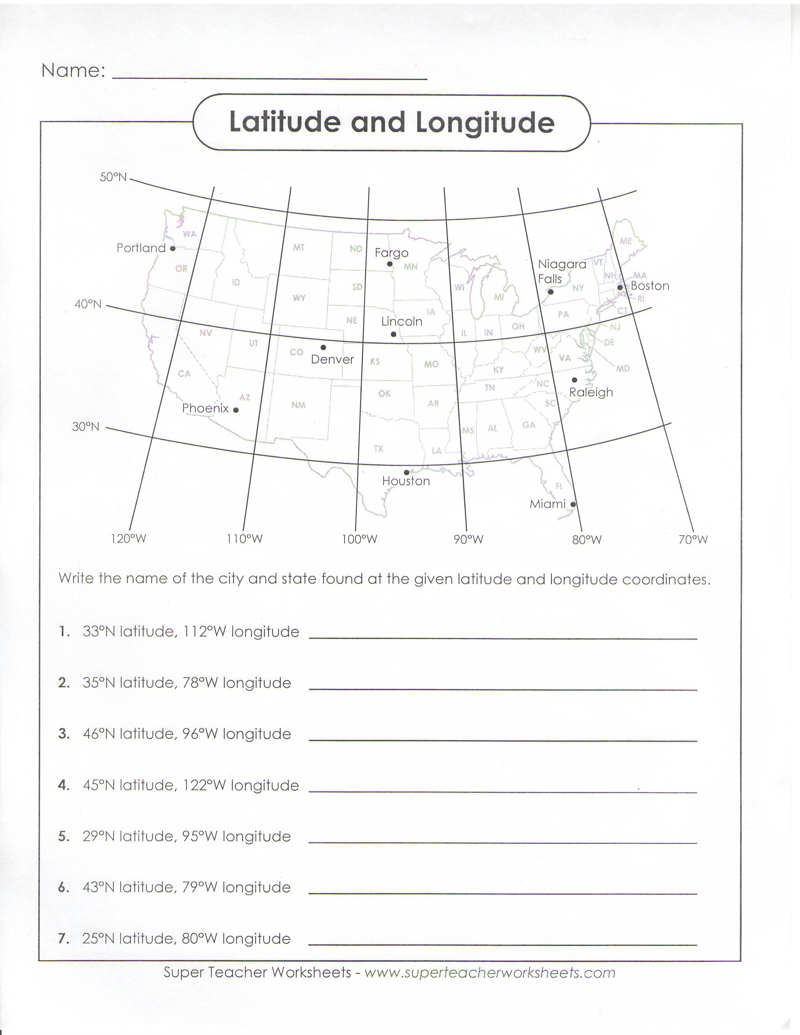 Longitude And Latitude Homework Help  Get Latitude And