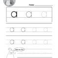 Lowercase Letter "a" Tracing Worksheet  Doozy Moo