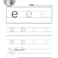 Lowercase Letter "e" Tracing Worksheet  Doozy Moo