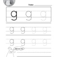 Lowercase Letter "g" Tracing Worksheet  Doozy Moo