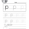 Lowercase Letter "p" Tracing Worksheet  Doozy Moo