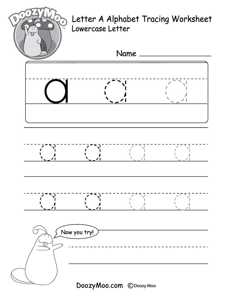 Lowercase Letter Tracing Worksheets Free Printables