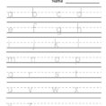 Lowercase Trace Kindergarten Handwriting Worksheets