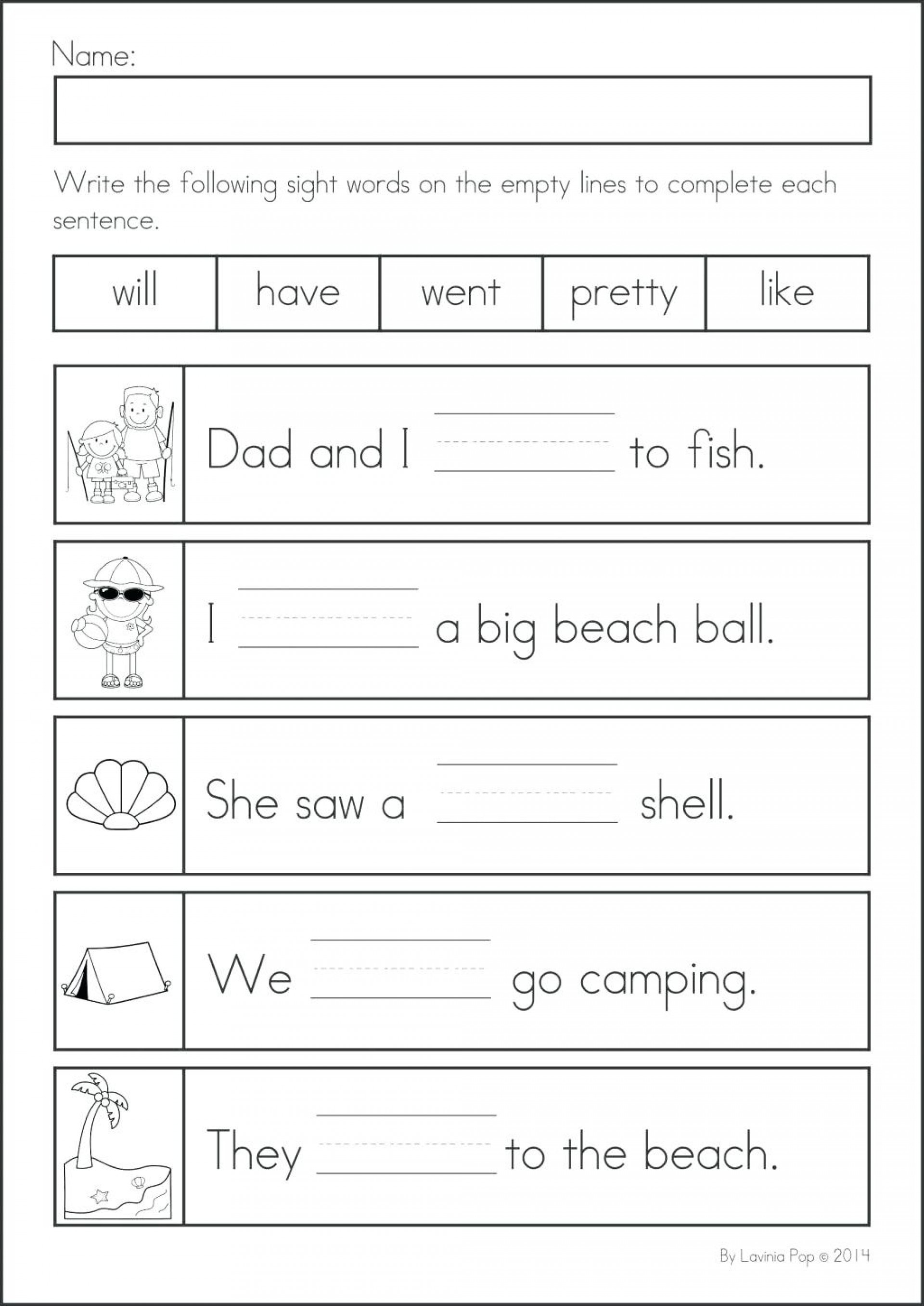 Magnificent Printable Kindergarten Positional Words