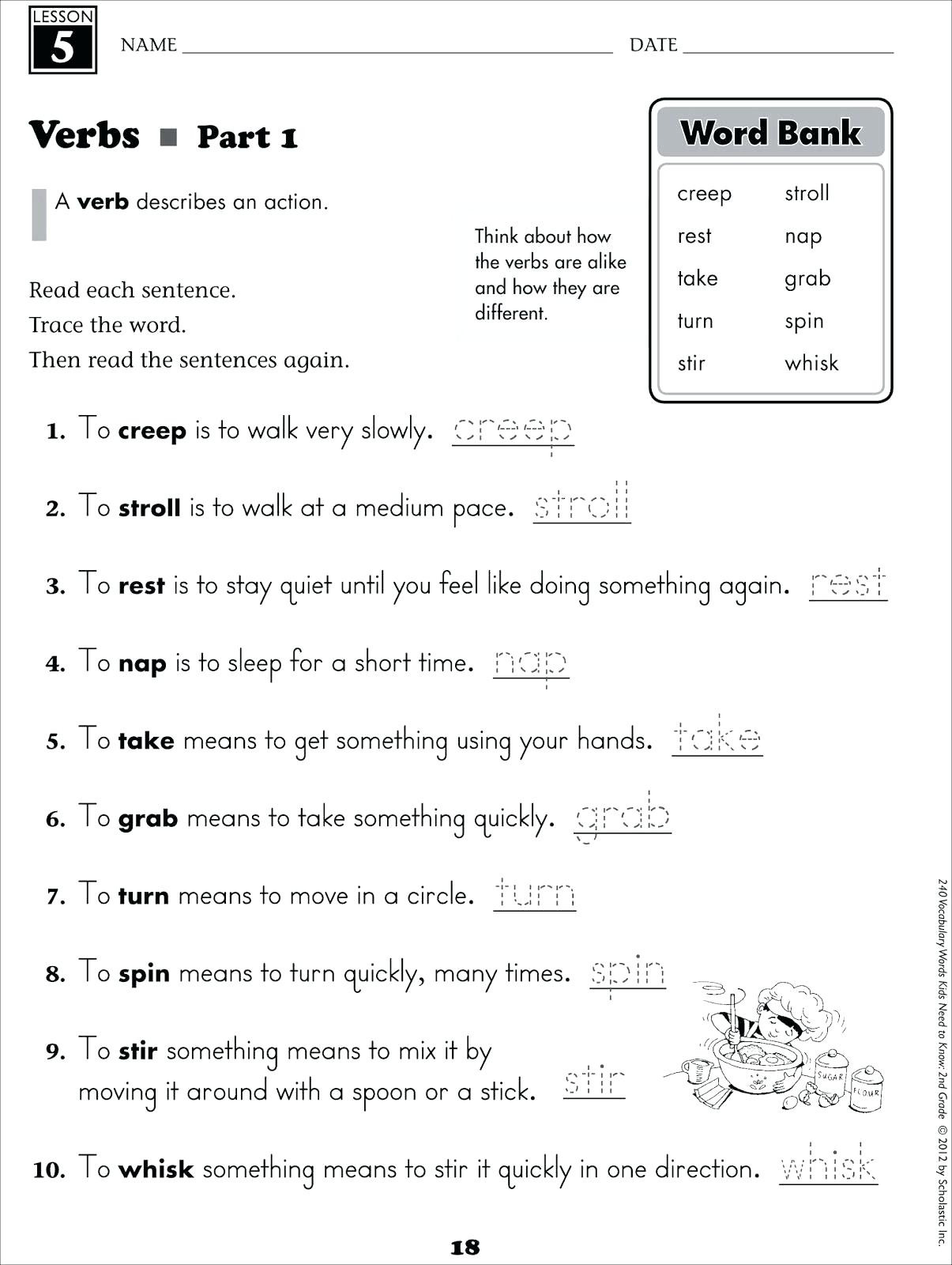 Main Idea Worksheets 2Nd Grade For Printable To  Math