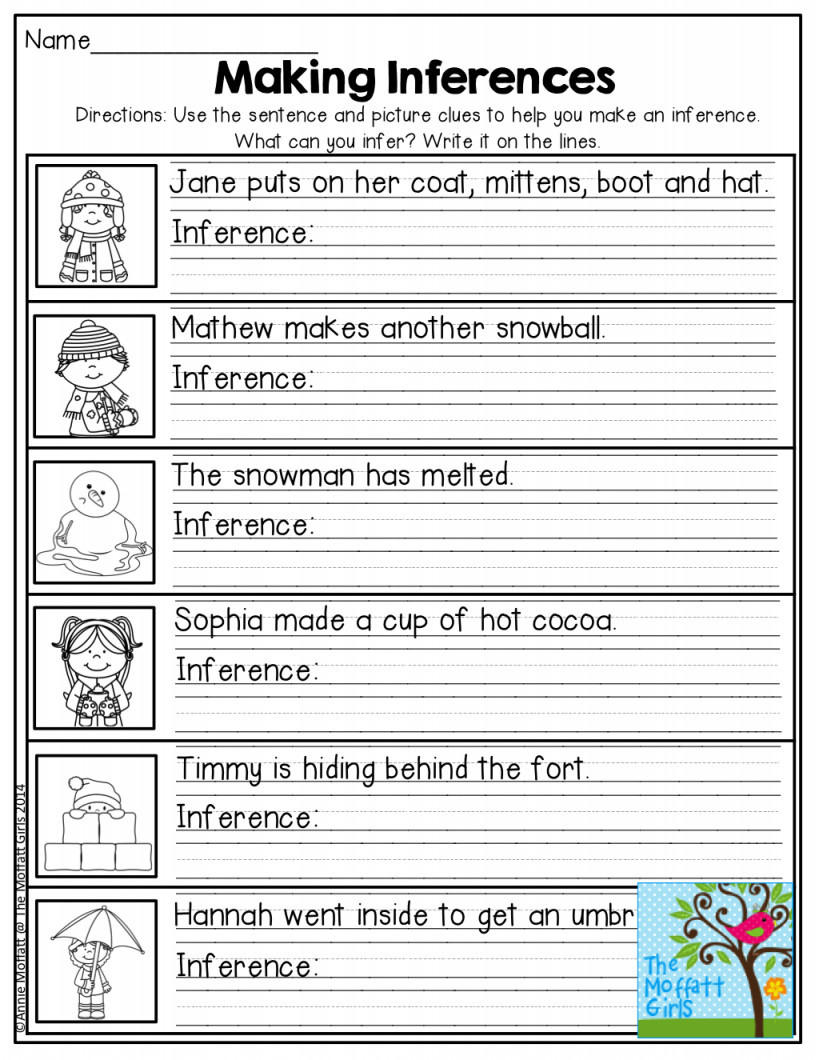 Free Printable Inference Worksheets For 4th Grade