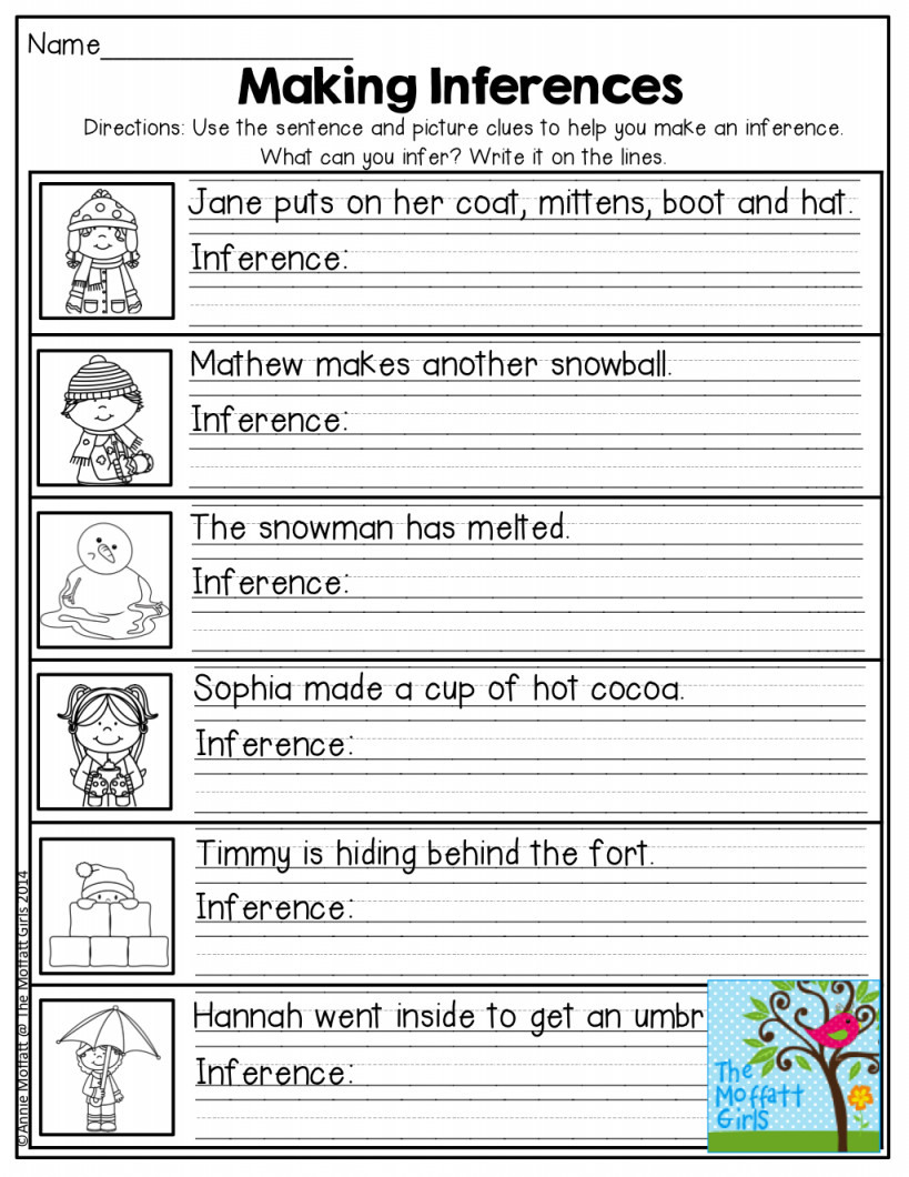 Free Inferences For 4th Grade