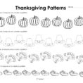 Making Patterns Thanksgiving Style Free Worksheet