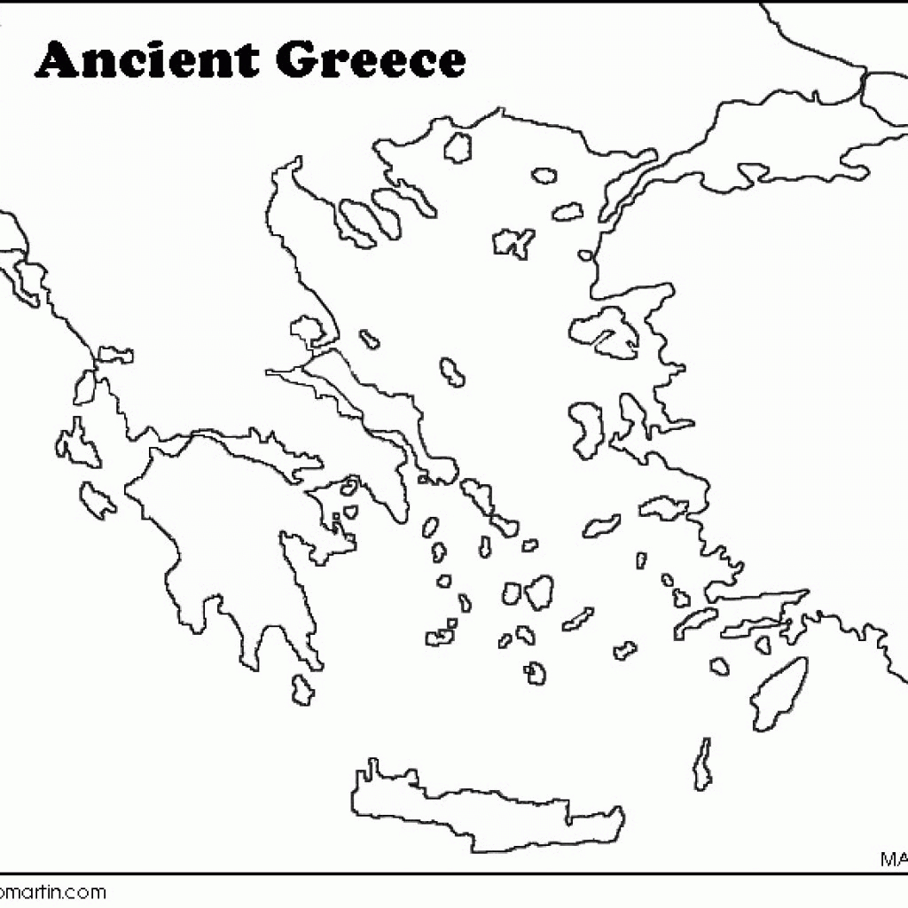 Ancient Greece Map Outline Printable Sketch Coloring Page