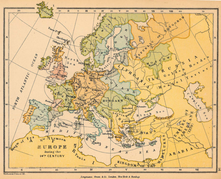 14Th Century Middle Ages Europe Map Worksheet — db-excel.com