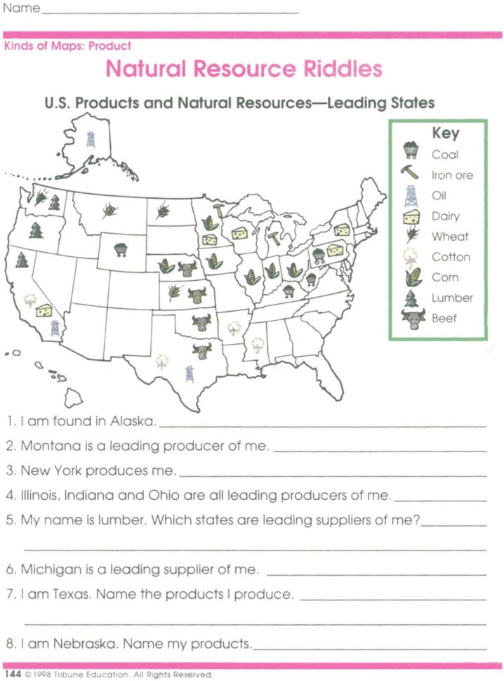 Map Skills United States Worksheet Answers – Gsrp