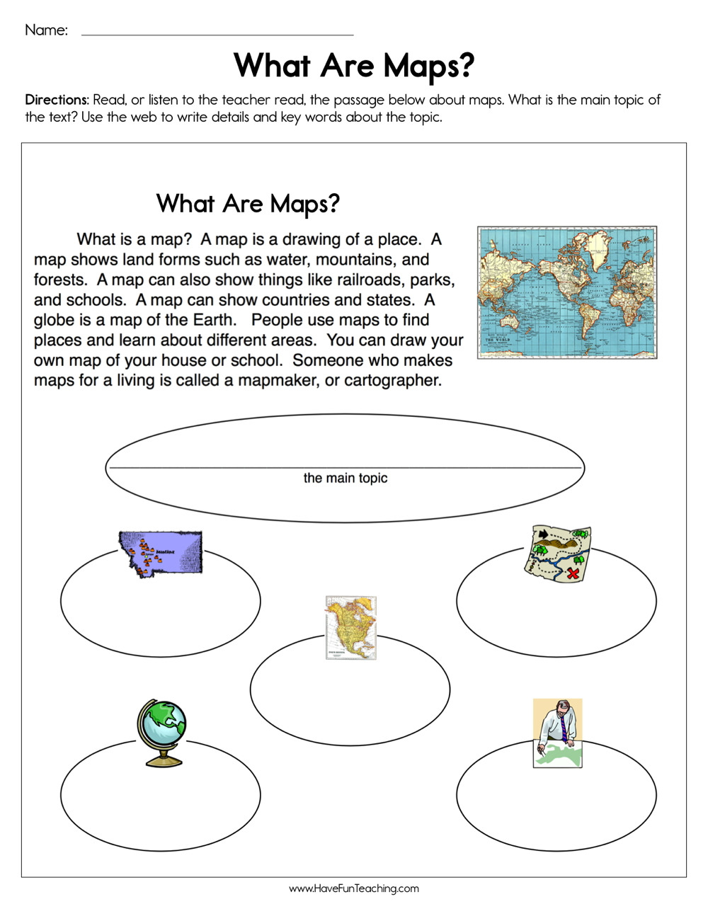 Maps Worksheets  Have Fun Teaching