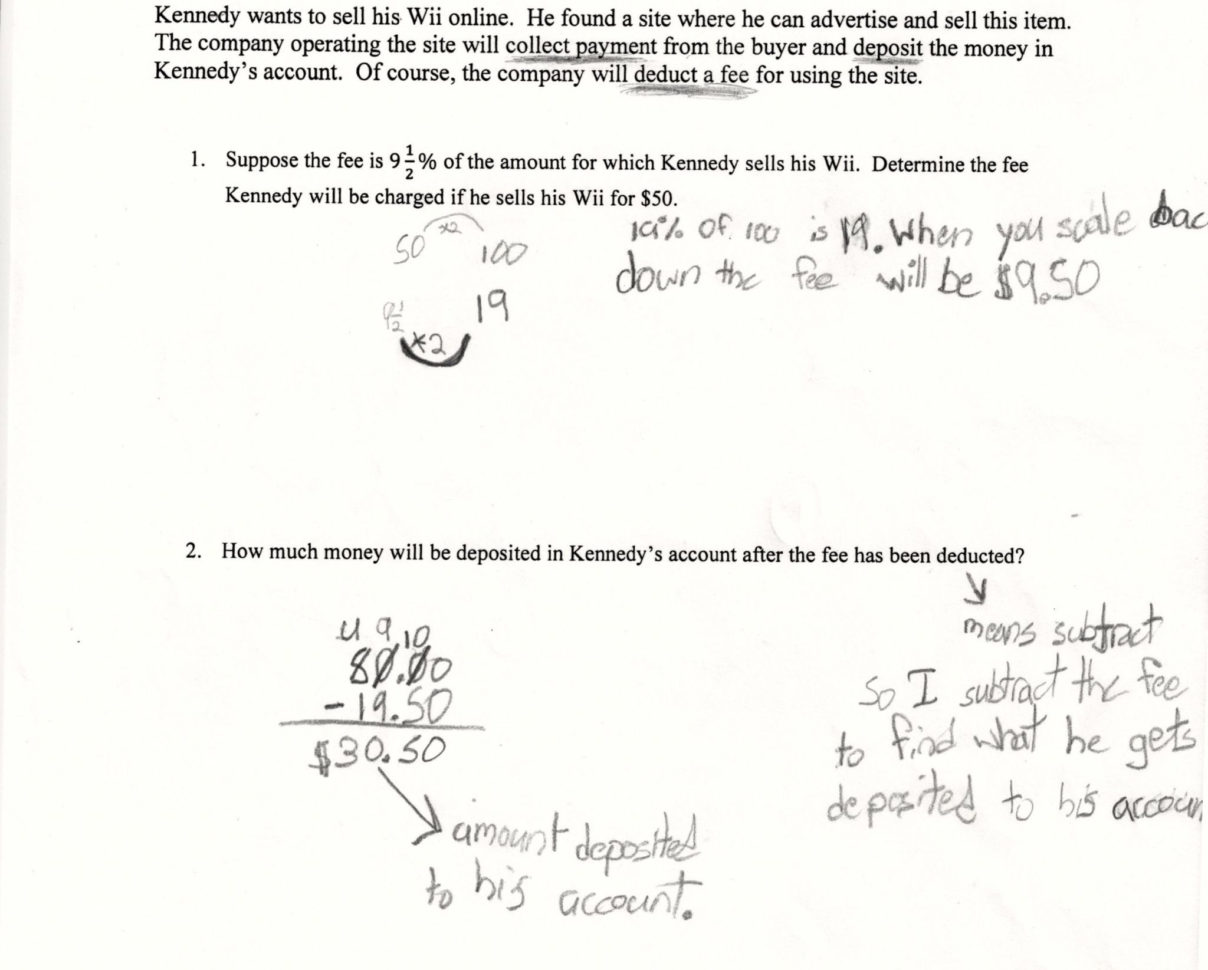 Markups And Markdowns Word Problems Matching Worksheet