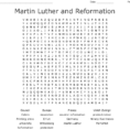 Martin Luther And Reformation Word Search  Word