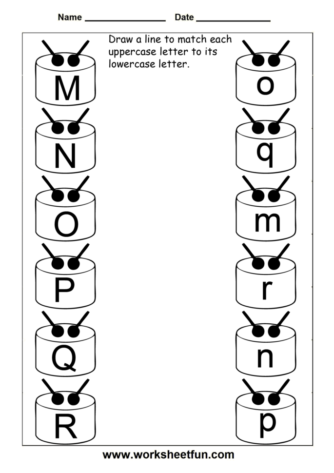 Match Uppercase And Lowercase Letters – 13 Worksheets  Free Match Uppercase And Lowercase Letters – 13 Worksheets  Free