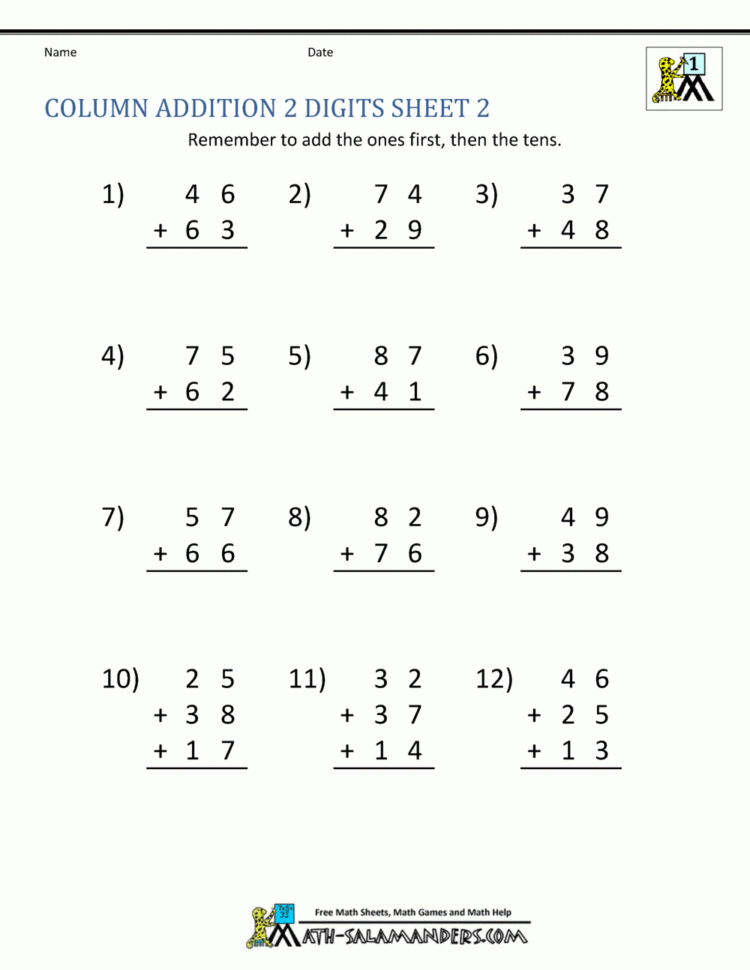 Math Addition Worksheets 1St Grade Math Addition Worksheets 1St Grade
