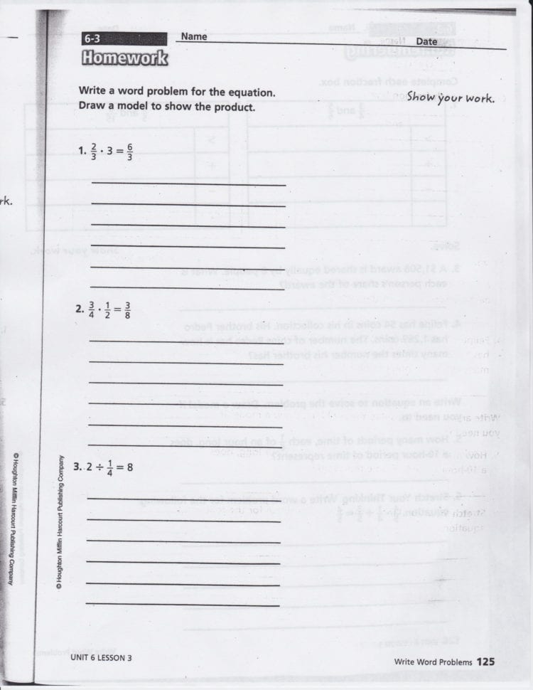 grade 3 homework and remembering answer key