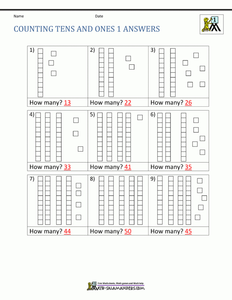 Math Place Value Worksheets 2 Digit Numbers