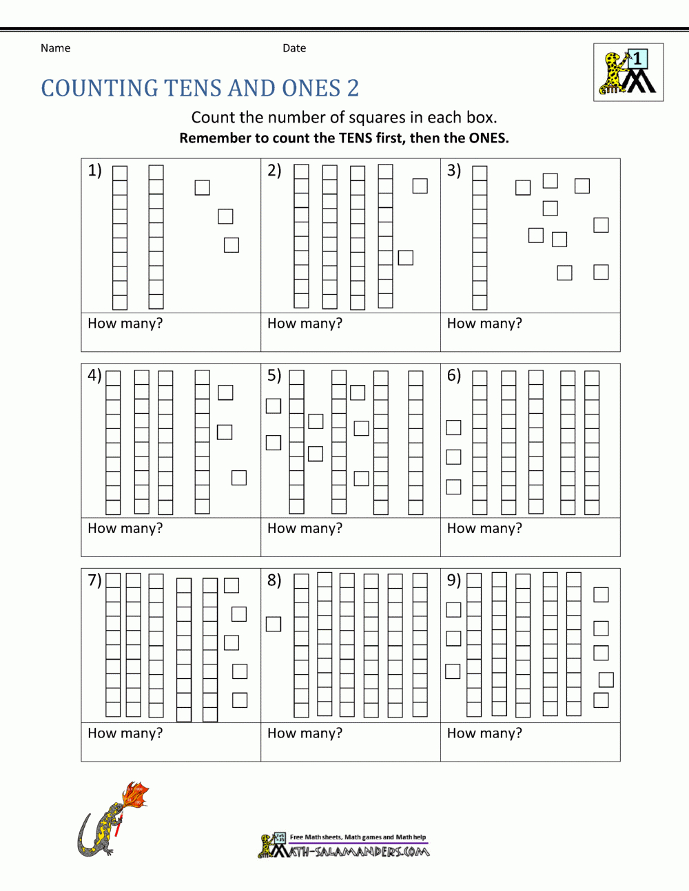 Math Place Value Worksheets 2 Digit Numbers