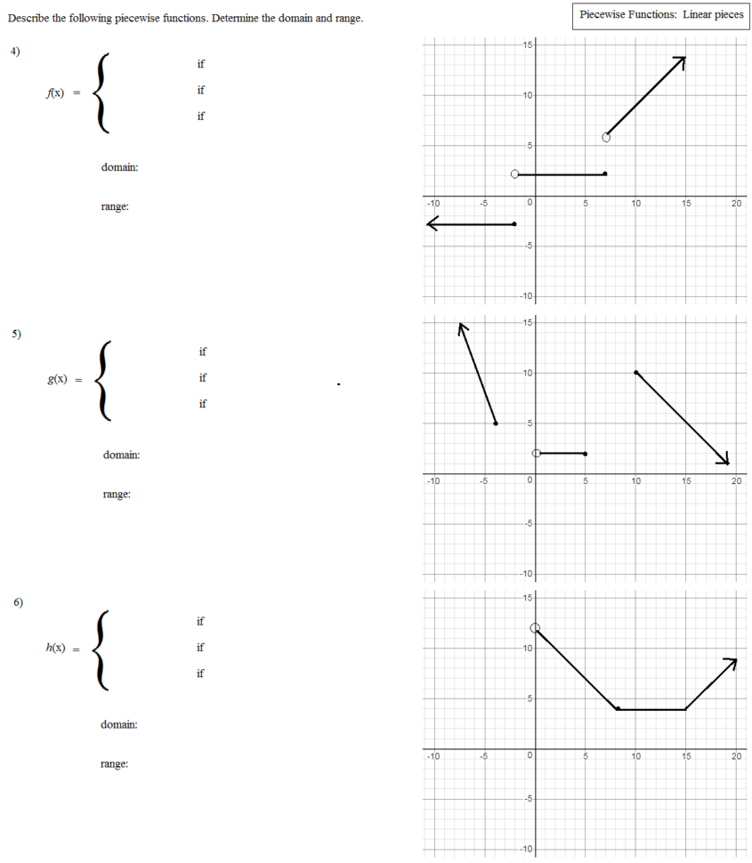 Math Plane  Piecewise Functions  Fx Notation