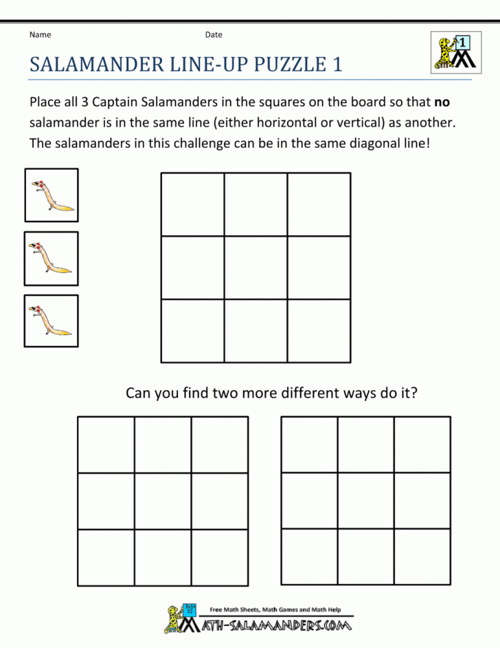 Logic Puzzles Worksheets
