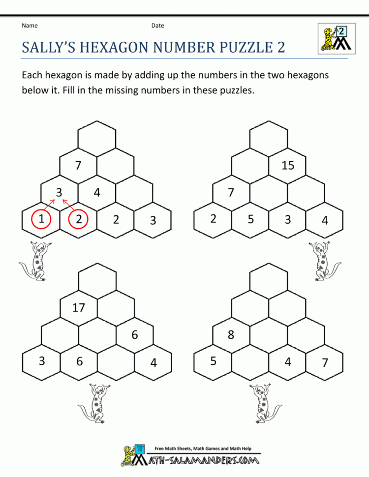 Math Puzzles 2Nd Grade