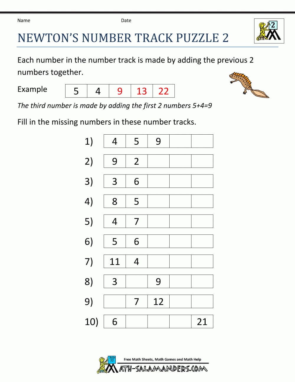 Math Puzzles 2Nd Grade