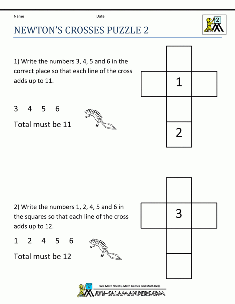 Math Puzzles 2Nd Grade