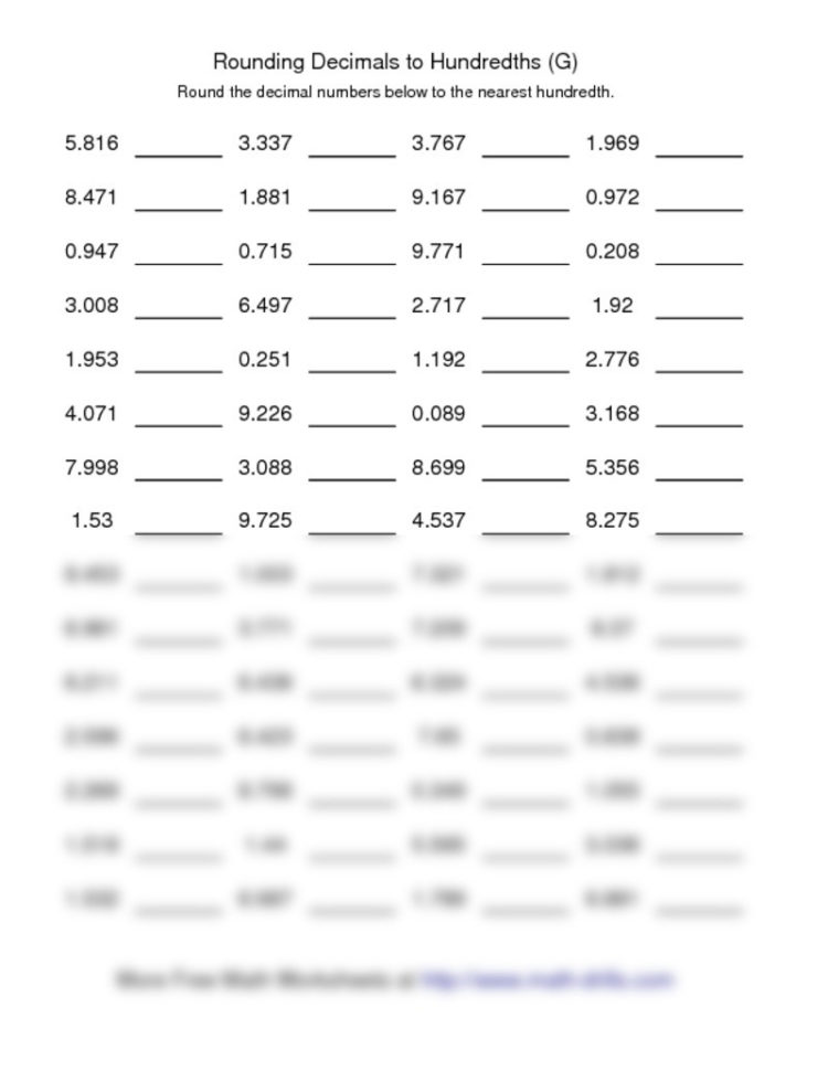 Math  Rounding Decimal Places Rounding Numbers To 2Dp