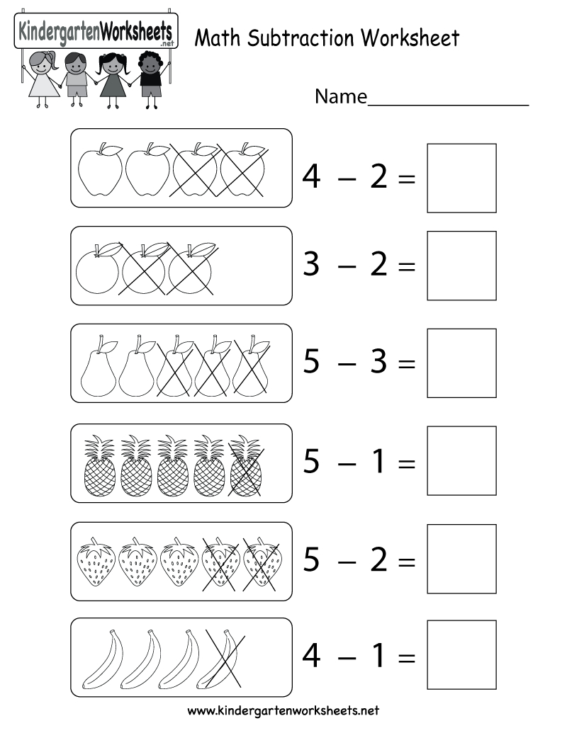 subtraction worksheets for kindergarten pdf db excelcom